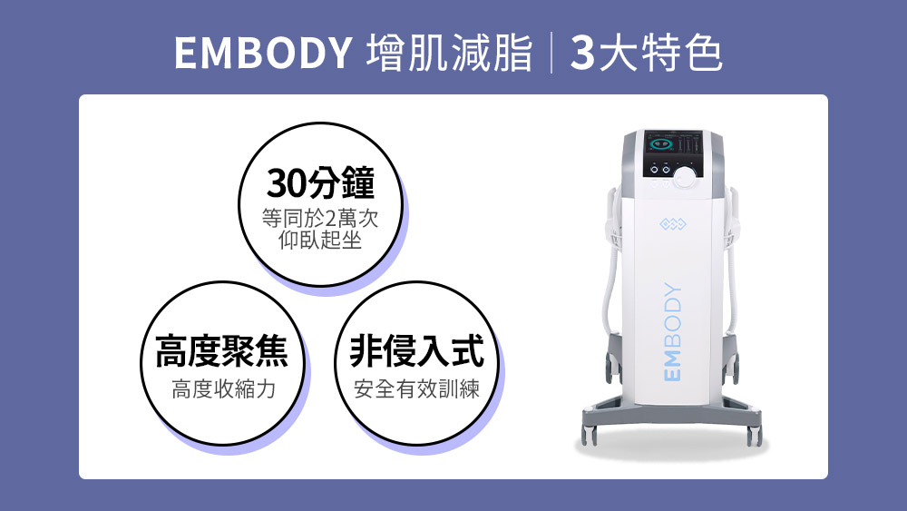 晶鑽診所-EMBODY增肌減脂三大特色